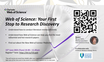 User Education Programme – Web of Science: Your First Stop to Research Discovery (15 June 2021)
